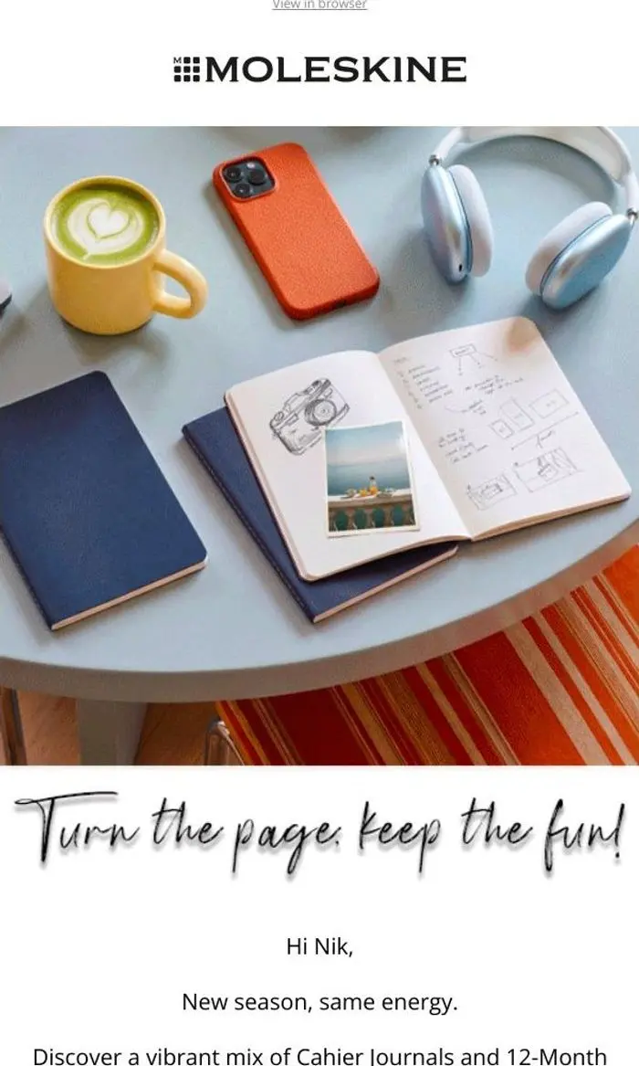 Moleskine: Turn the page, keep the fun!