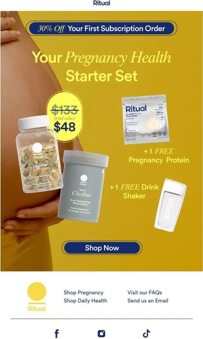 Ritual: Get $65 in free gifts to start + 30% off