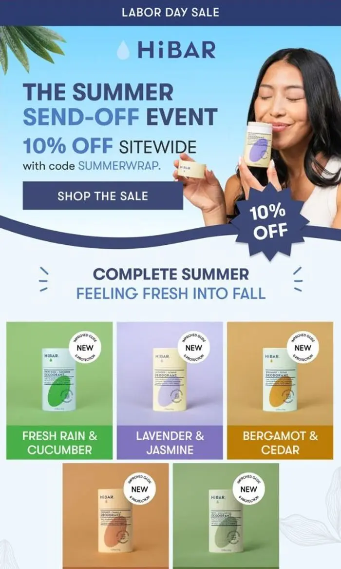 HiBAR: 10% Off Sitewide: Summer Send-Off