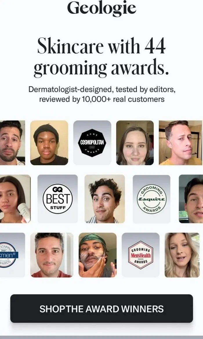 Geologie: 44 grooming awards. We counted.