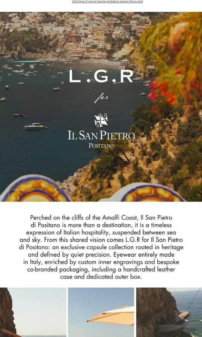 L.G.R: Limited Edition | L.G.R for Il San Pietro Positano