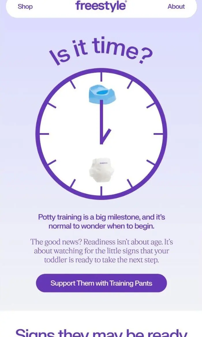 Freestyle: Ready for potty training?
