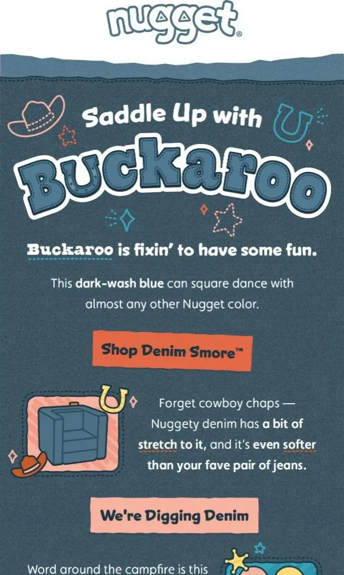 Nugget: Our new fabric brings the giddy up 🐎