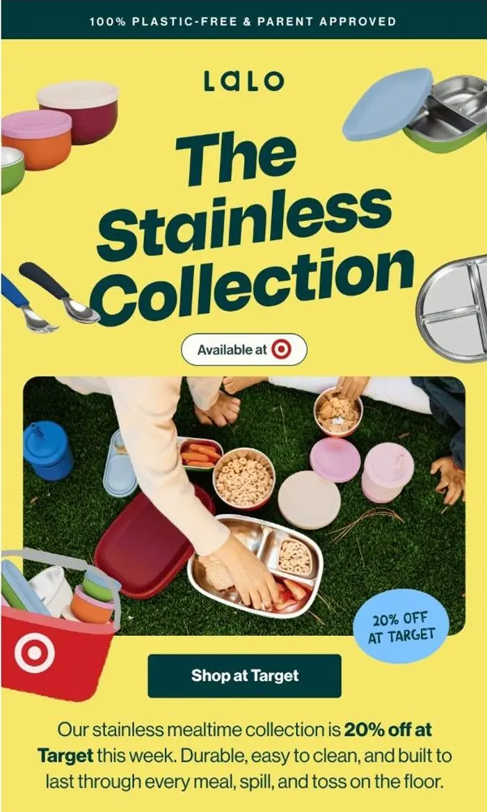 Lalo: 20% off our stainless line