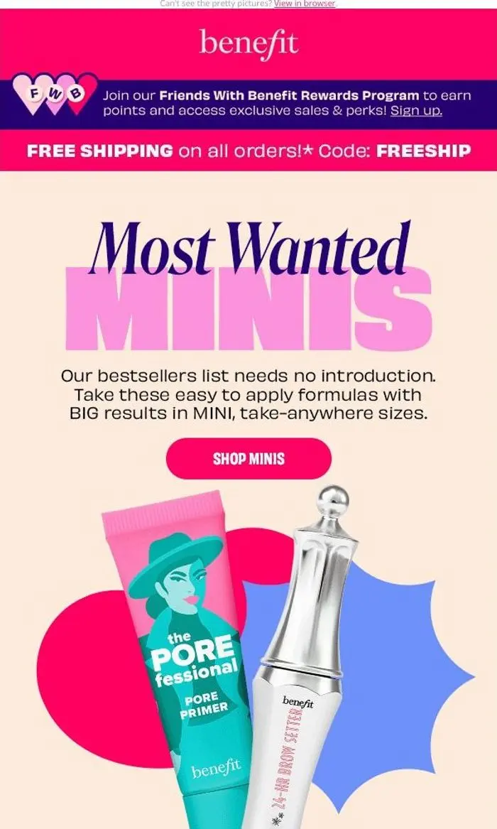 Benefit Cosmetics France: Mini Must-Haves for On-The-Go 💕