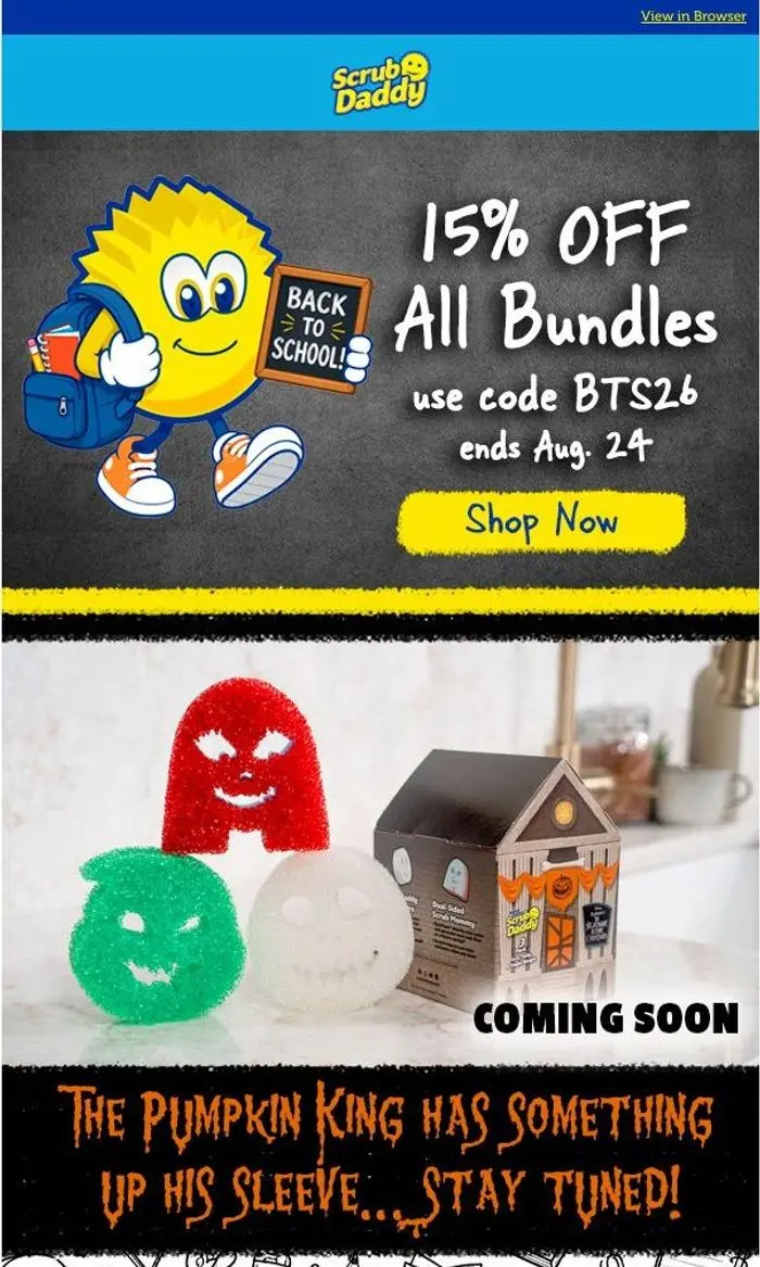 Scrub Daddy: Back to School = 15% Off All Bundles