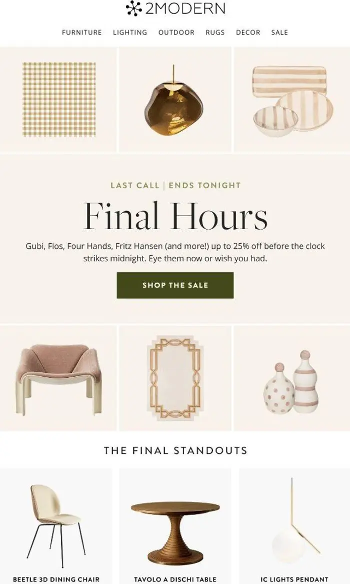 2Modern: Final Hours: The Labor Day Sale