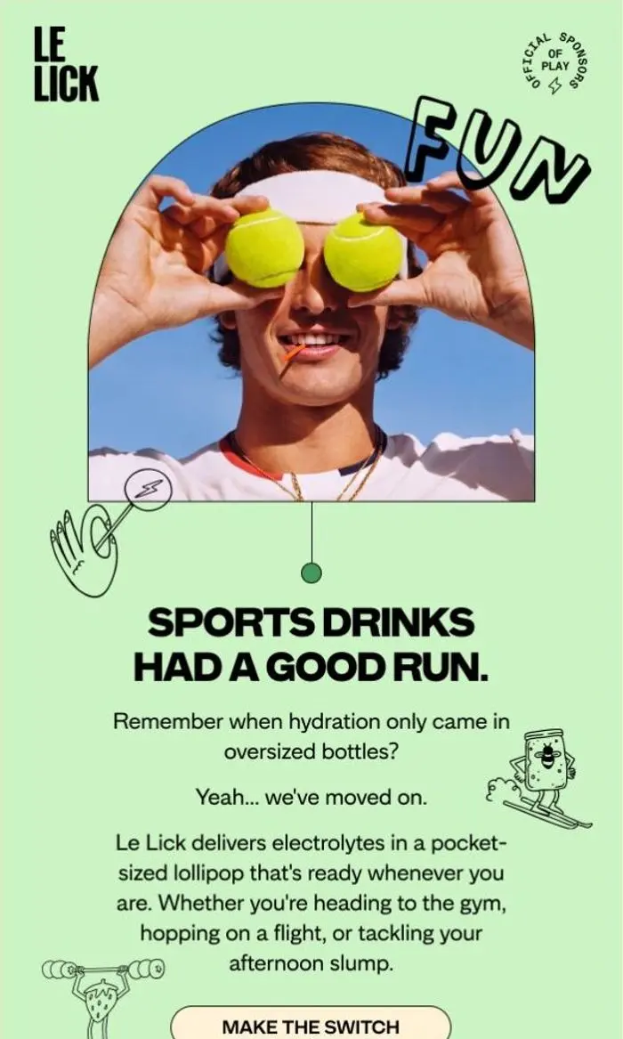 Le Lick: Sports drinks, meet your match.