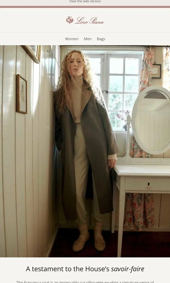 Loro Piana: The Francesca coat