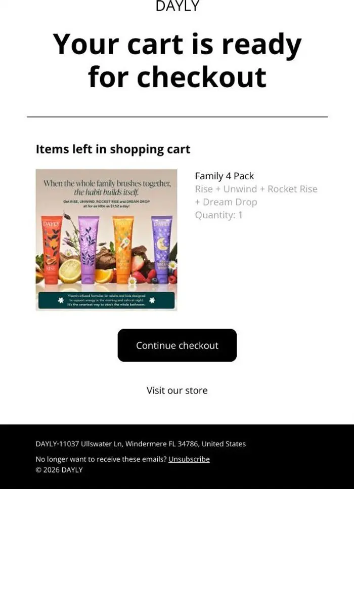 DAYLY: You left items at checkout