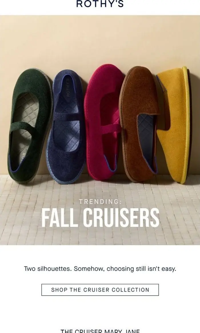 Rothy's: Currently: Cruisers.