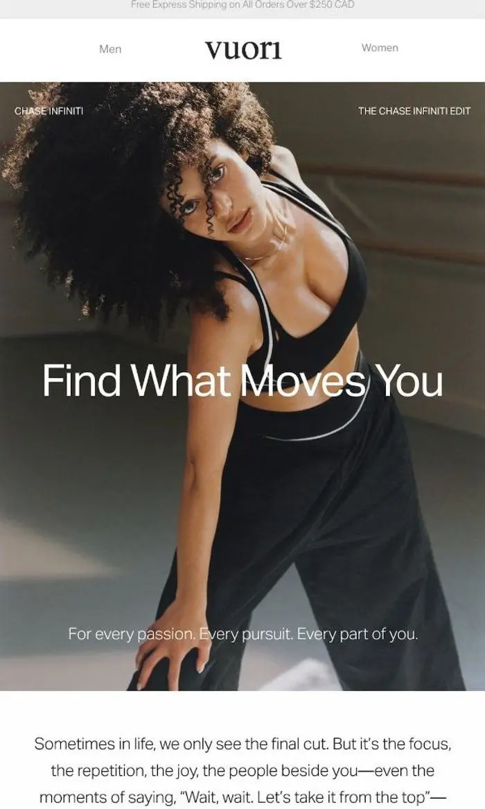 Vuori: Who’s That Girl? Meet Chase Infiniti