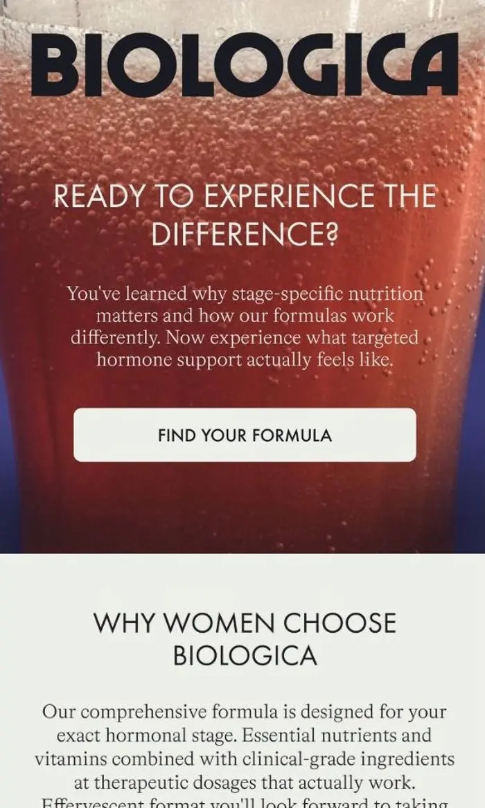 Biologica: Formulas that evolve with you