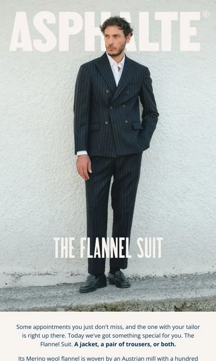 ASPHALTE: The Flannel Suit, back where it belongs
