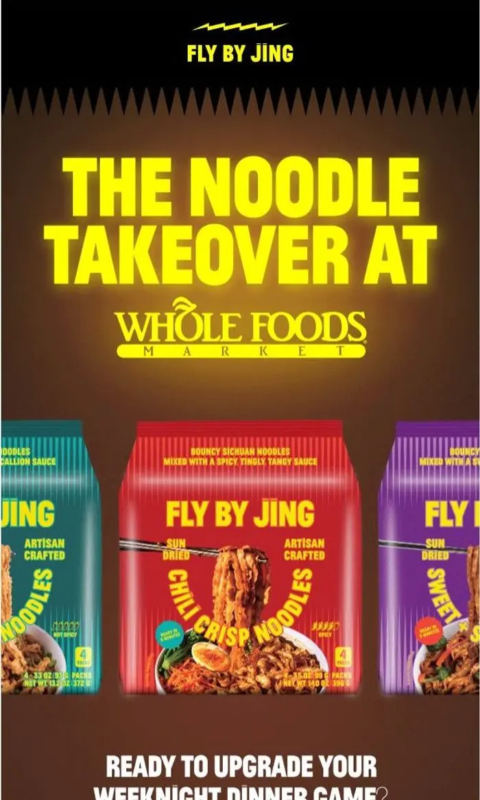 Fly By Jing: 🔥The best noodles just landed at Whole Foods