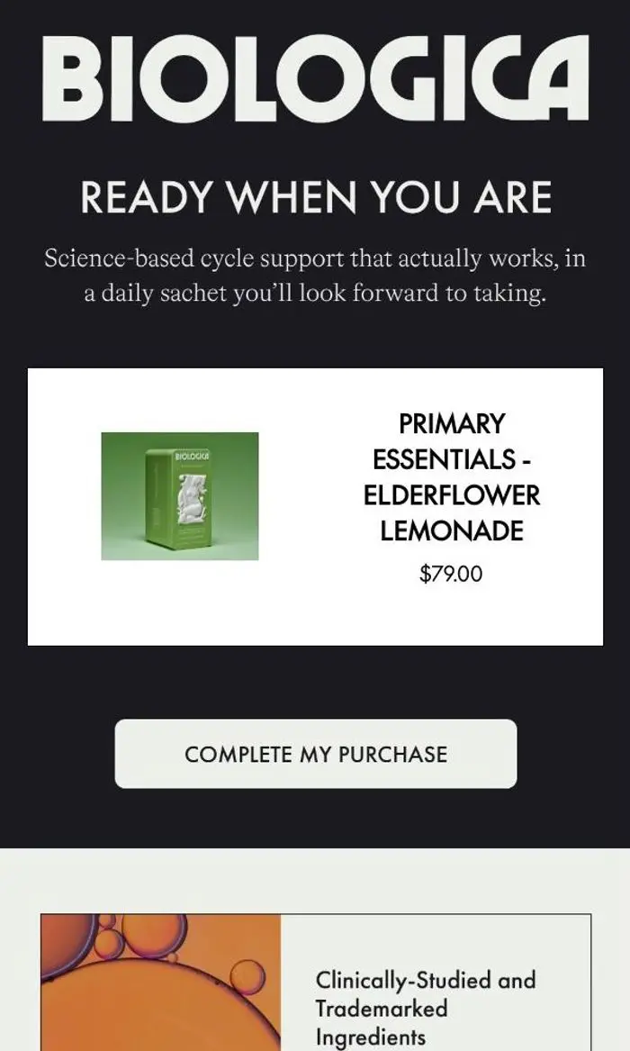 Biologica: Your cycle support is waiting