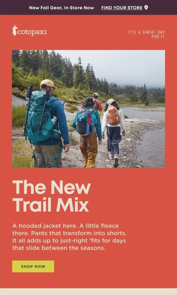 Cotopaxi: The best days are trail days