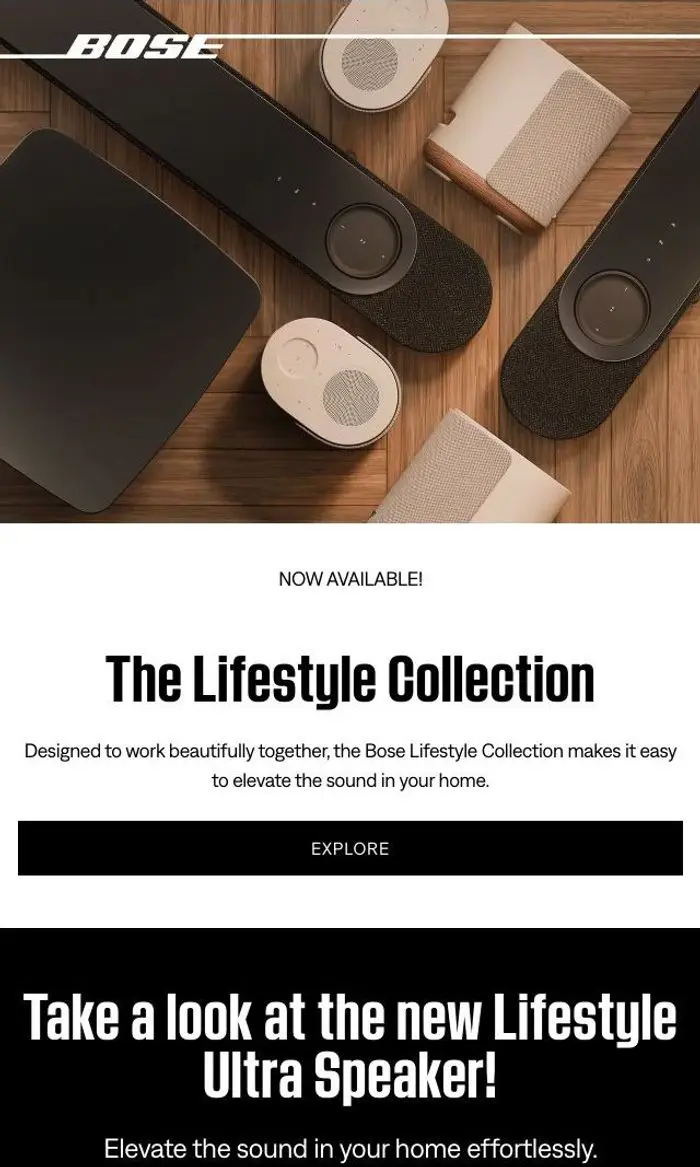 Bose: Elevate the sound in your home!