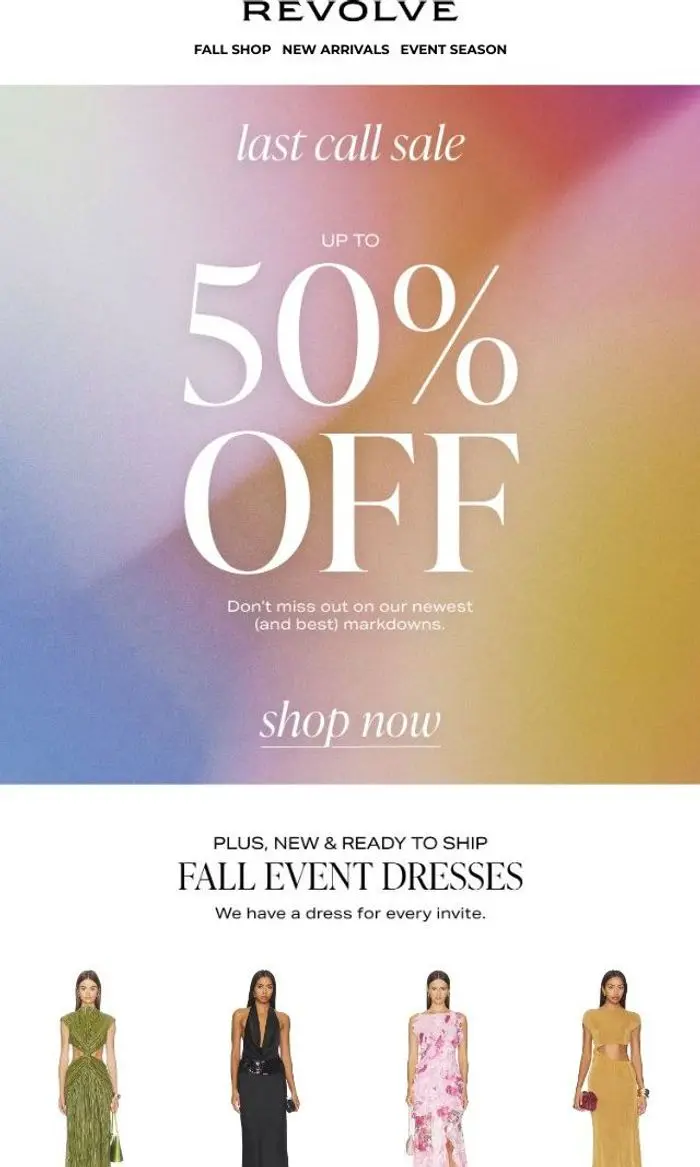 REVOLVE: LAST CHANCE: SALE ENDS SOON