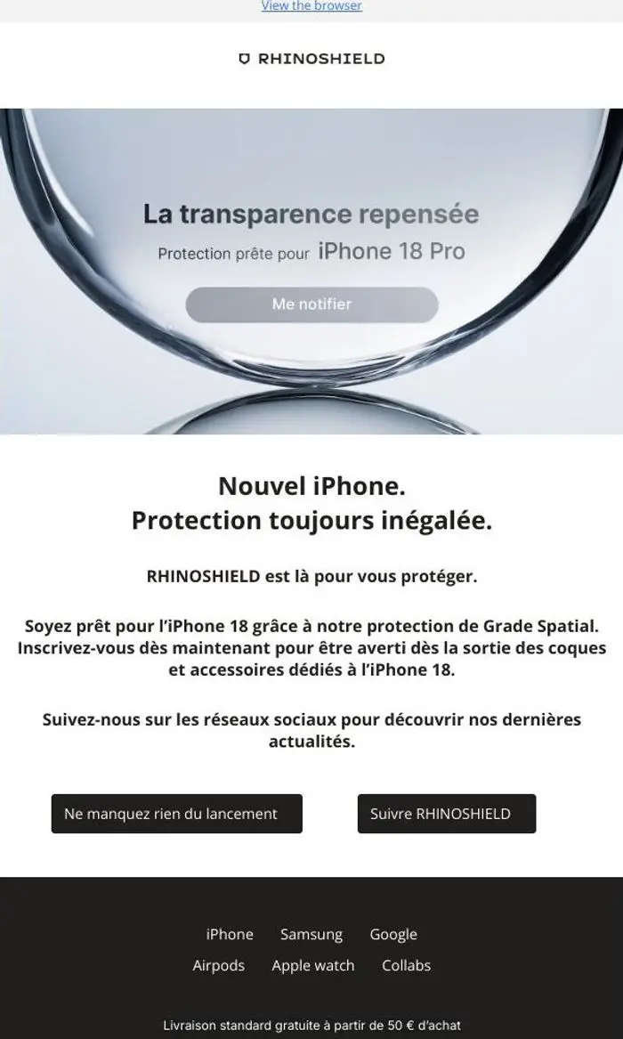 RHINOSHIELD FR: L'iPhone 18 arrive. Vos protections sont prêtes. 🚀
