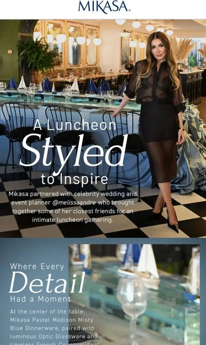 Mikasa: Mikasa Sets the Table with Melissa Andre