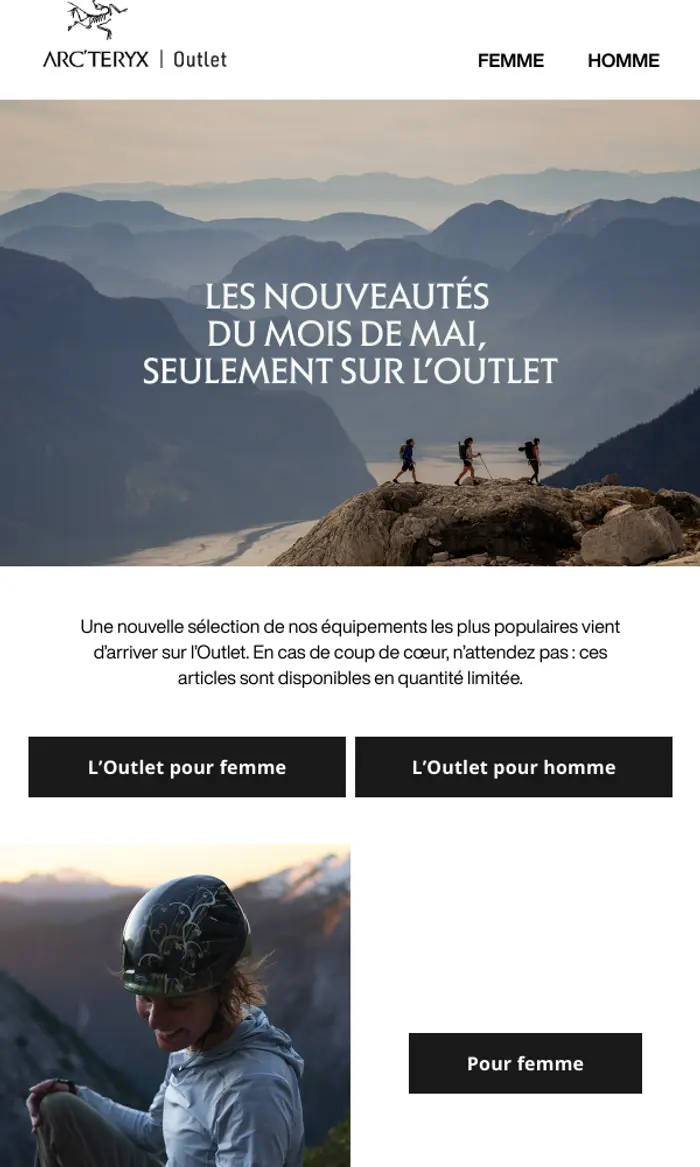 Arc'teryx Outlet: Les nouvelles bonnes affaires sur l’Outlet