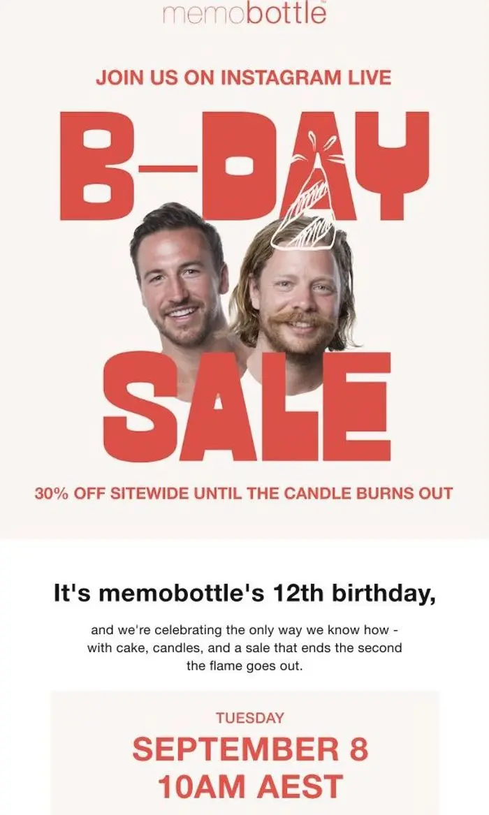 memobottle EU: Our candle's about to burn (and so is 30% off)