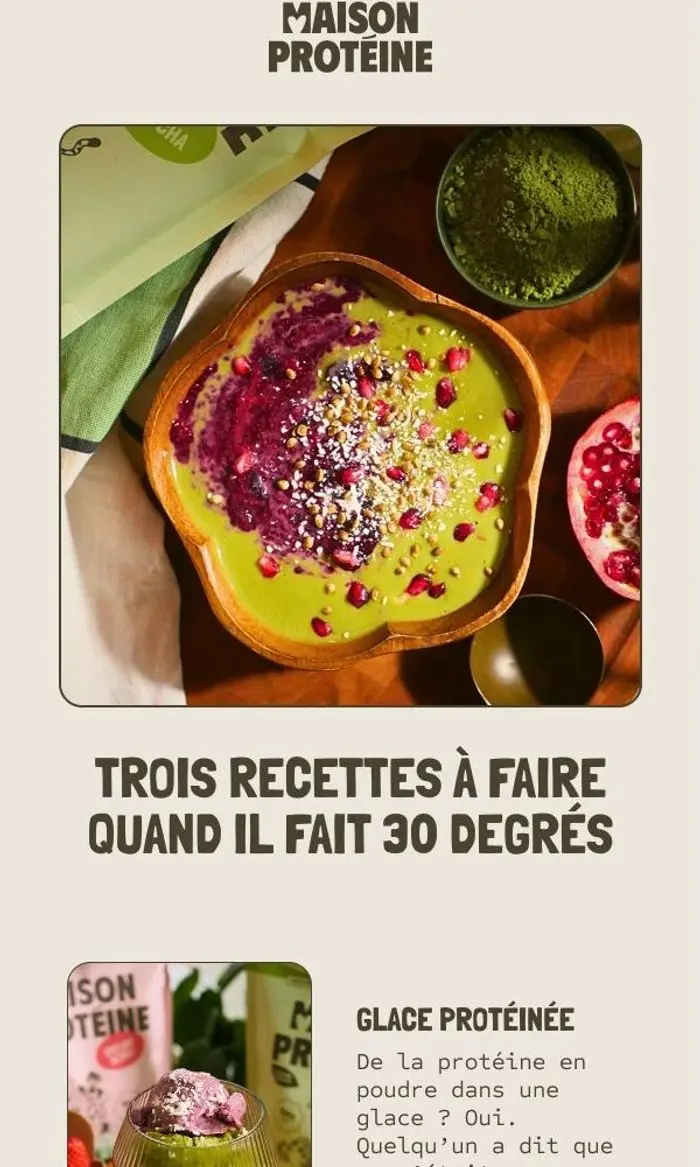 Maison Protéine: Il fait chaud ? Fais ça