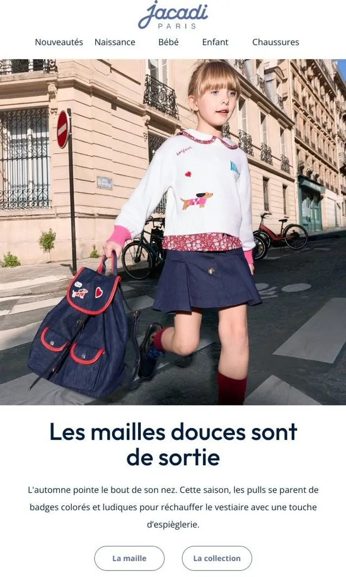 Jacadi Paris: Des mailles douces pour des matinées fraîches