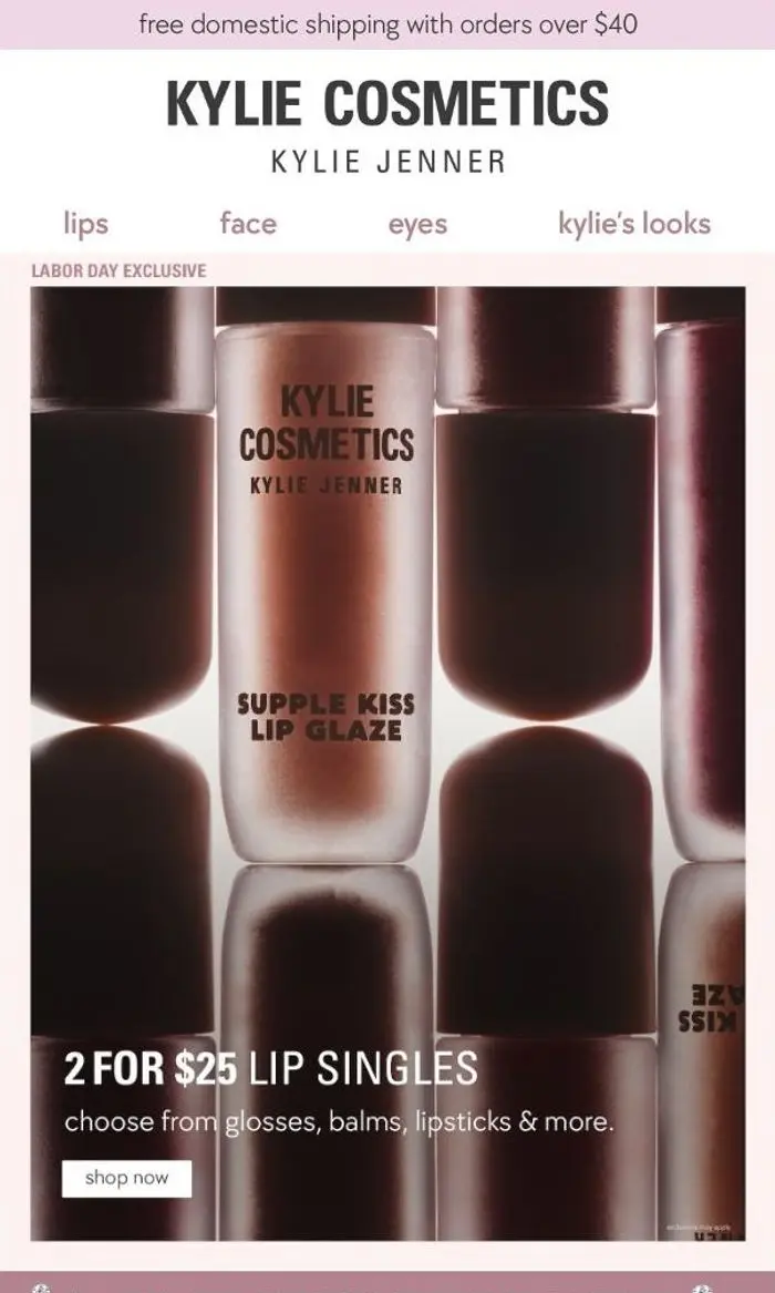 Kylie Cosmetics: labor day sale 💋