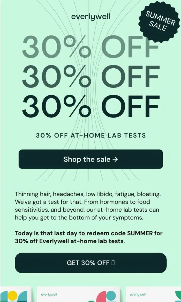 Everlywell 360: ⏲️ 30% OFF is almost over
