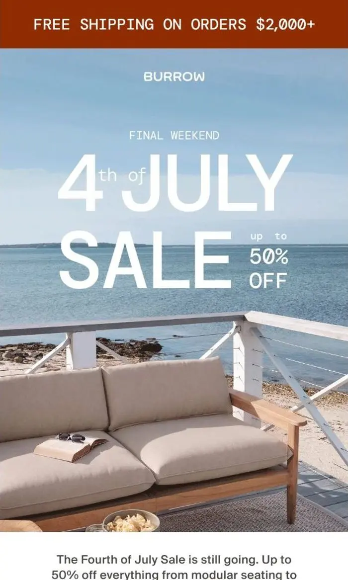 Burrow: FYI: The Fourth of July Sale is on 👀