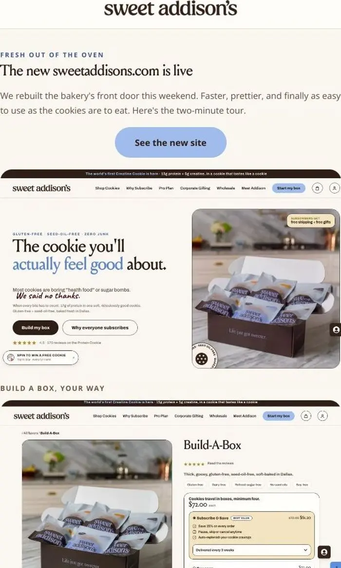 Sweet Addison's: Come see the new sweetaddisons.com, fresh out of the oven