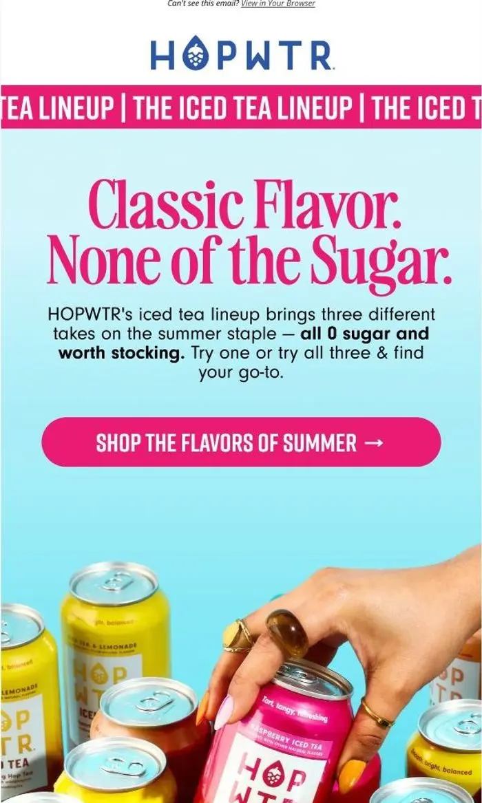 HOPWTR: Summer's favorite drink. Upgraded.