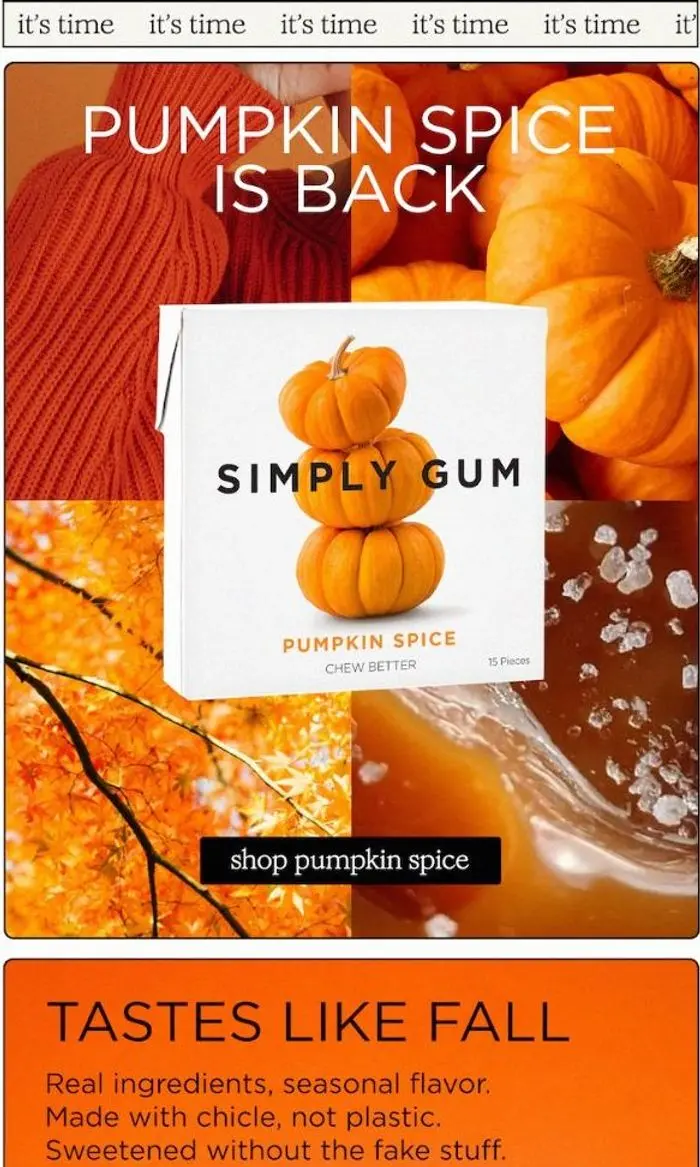 Simply Gum: Pumpkin Spice Season is here 🎃