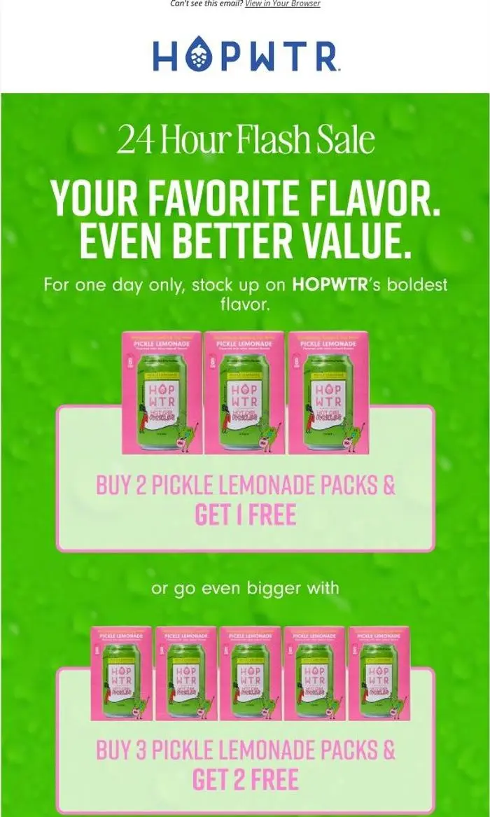 HOPWTR: Get More Pickle Lemonade in Our BOGO Sale!