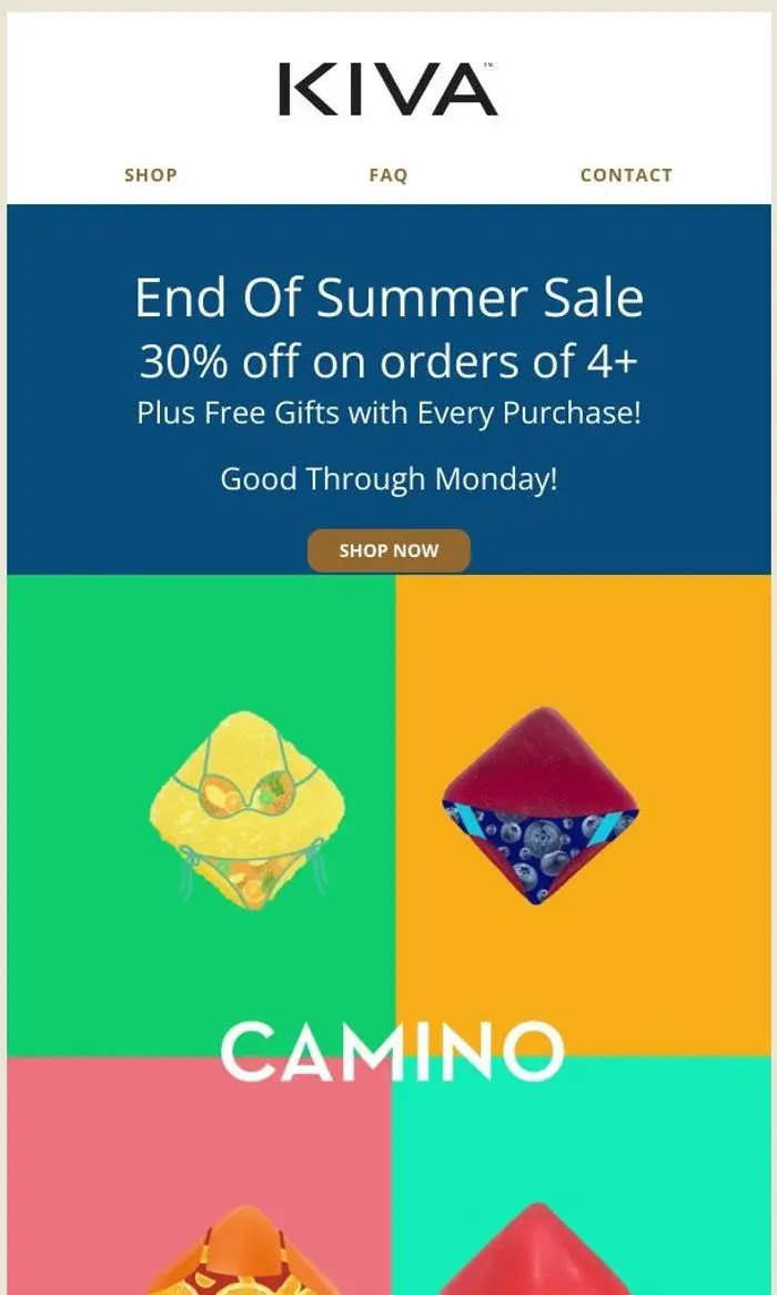 Kiva Confections: Last Chance for 30% Summer Savings!