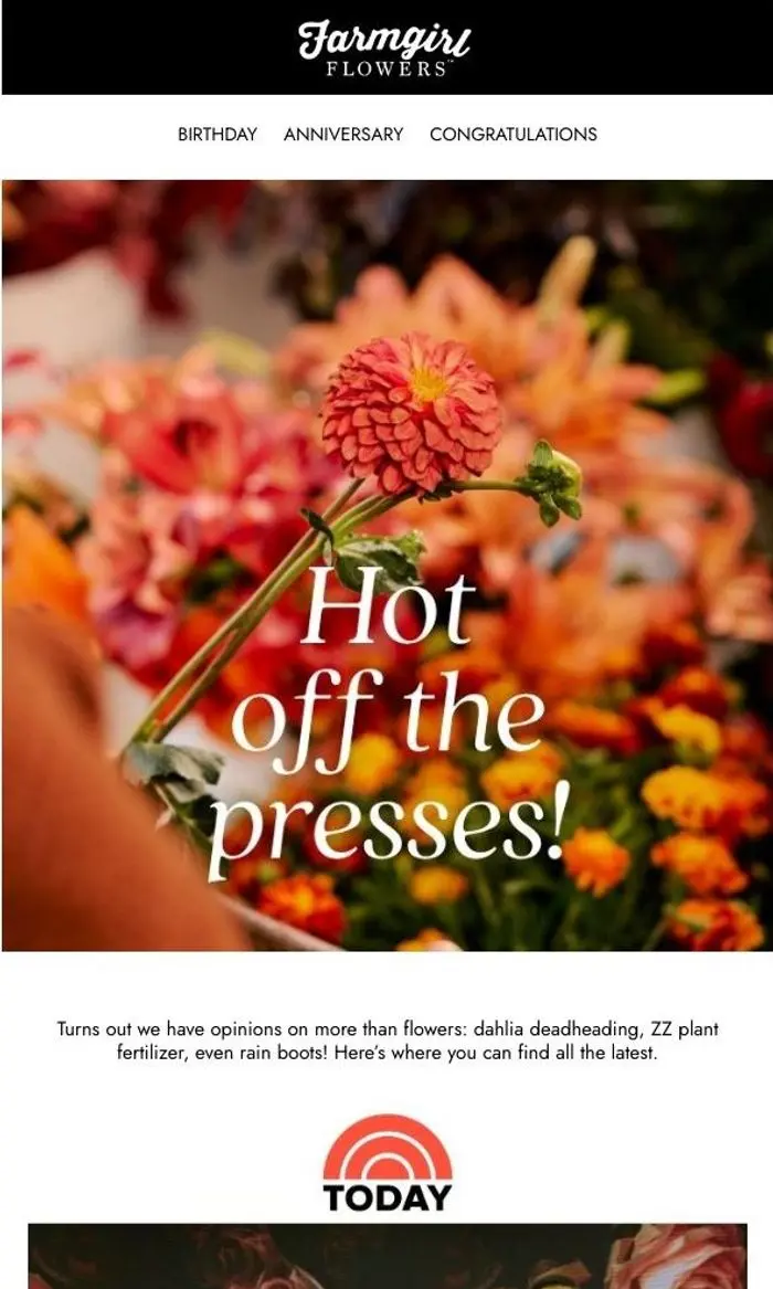 Farmgirl Flowers: Hot Off The Presses!
