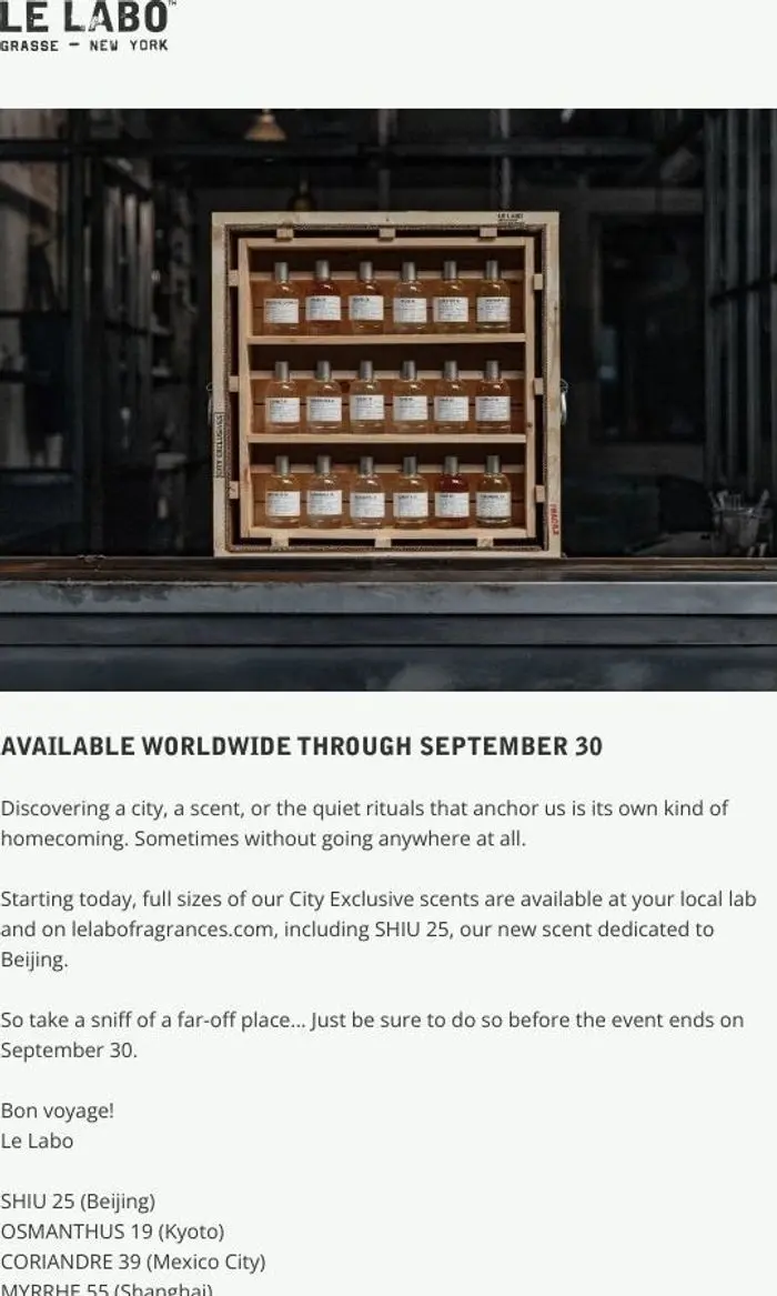 Le Labo Fragrances: Le Labo’s City Exclusive Event