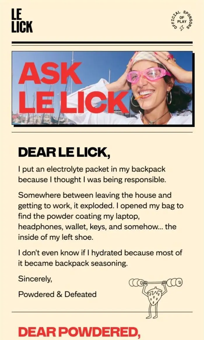 Le Lick: Anonymous Hydration Fails 🗞️