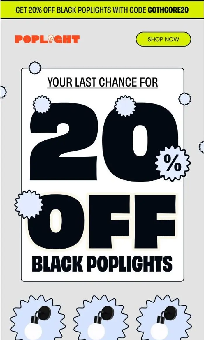 Poplight: Don't Miss Your Chance... 💡🖤