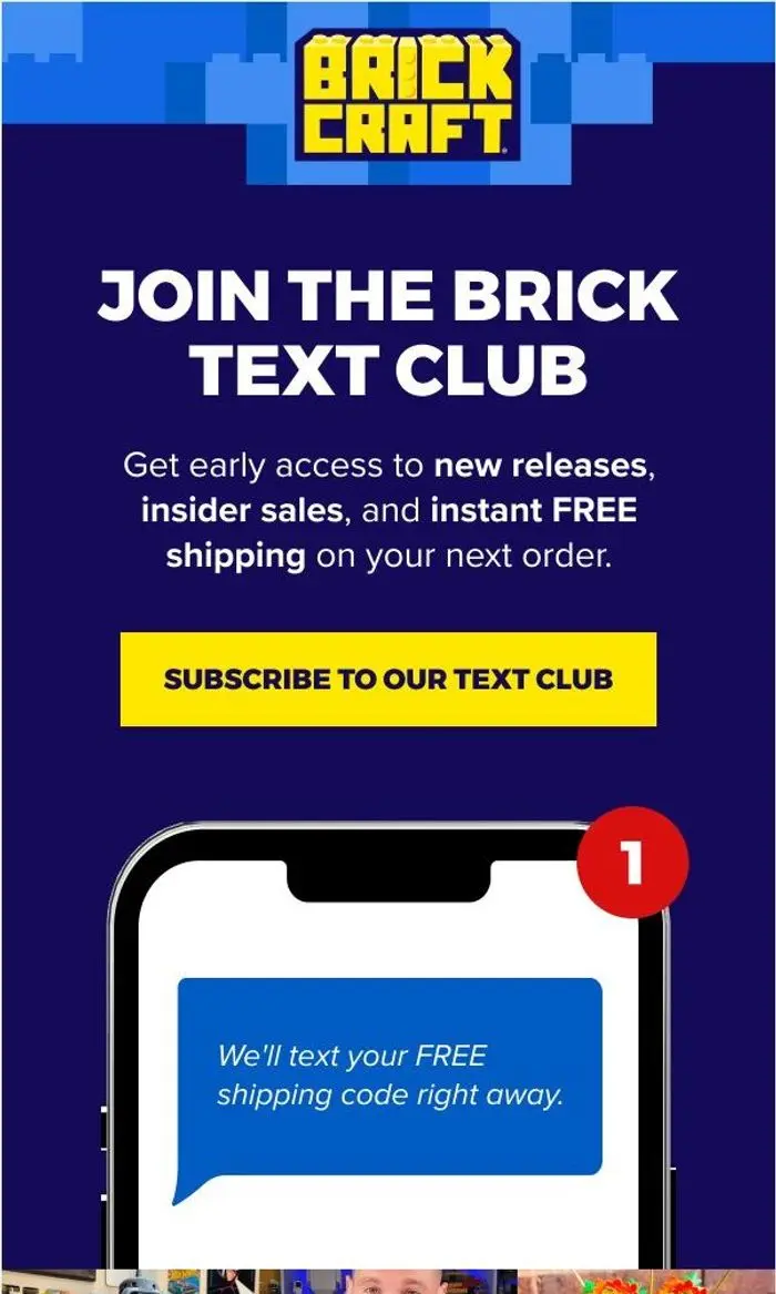 Brickcraft: 📲 You’re NOT in our text club (yet)??