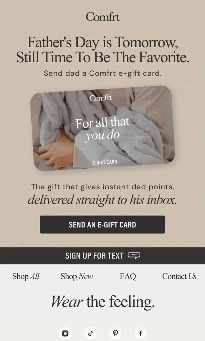 Comfrt: Still Need A Father's Day Gift? We Got You🎁