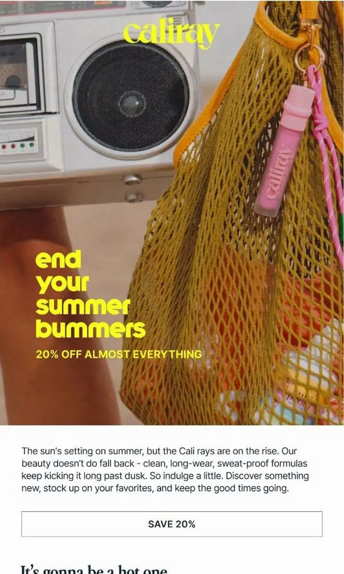 Caliray: don’t let this 20% off sun set without you