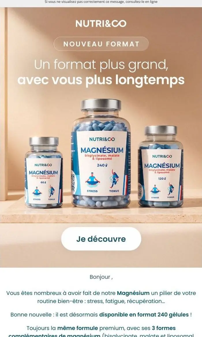 Nutri&Co: [NOUVEAU] Votre Magnésium format XL ! 🔥