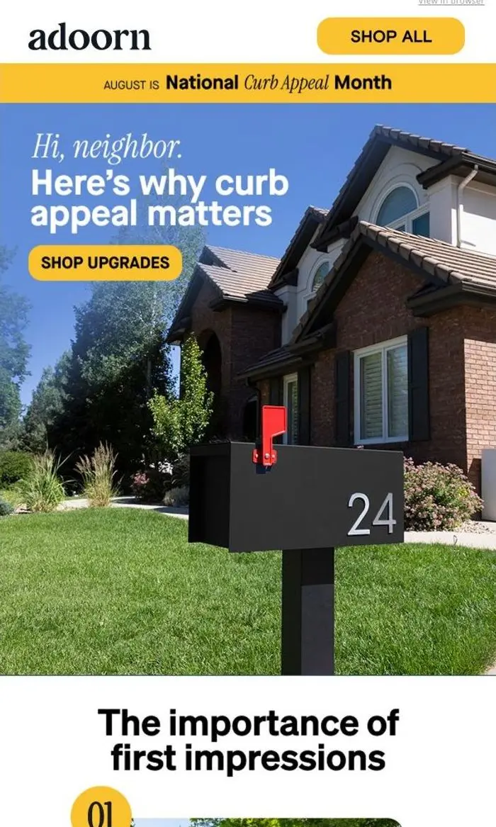 adoorn: Sell for 7% more – thanks to your curb