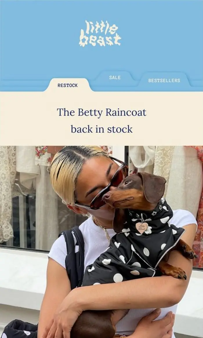 Little Beast: The Betty Raincoat Is Back in Stock