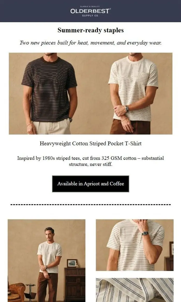 Olderbest: New Summer Staples: Heavyweight Striped Tee + Modal Tank