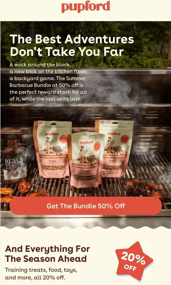 Pupford: Half Off the Bundle,  20% Off the Rest