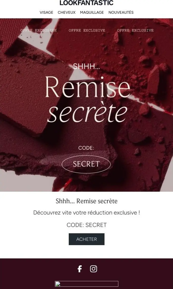 LOOKFANTASTIC: Shhh... Remise secrète
